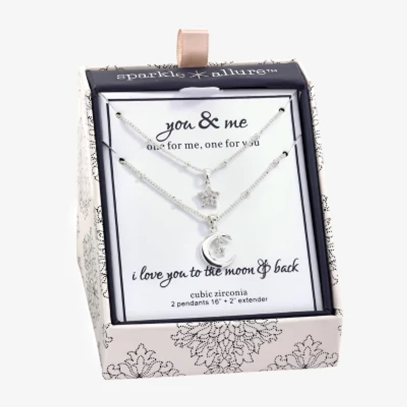 Sparkle Allure Womens Cubic Zirconia Star 2-pc. Necklace Set