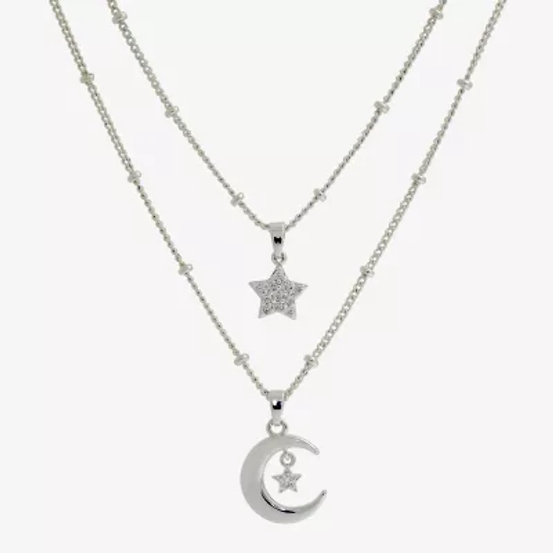 Sparkle Allure Womens Cubic Zirconia Star 2-pc. Necklace Set