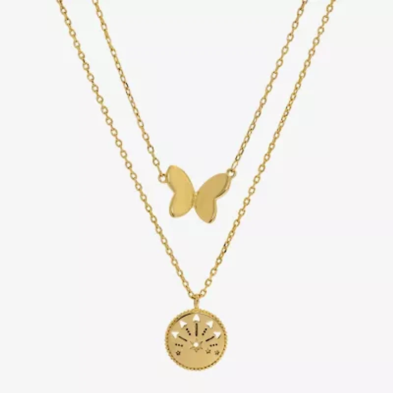 Sparkle Allure Womens Butterfly 2-pc. Necklace Set