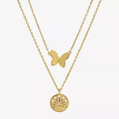 Sparkle Allure Womens Butterfly 2-pc. Necklace Set