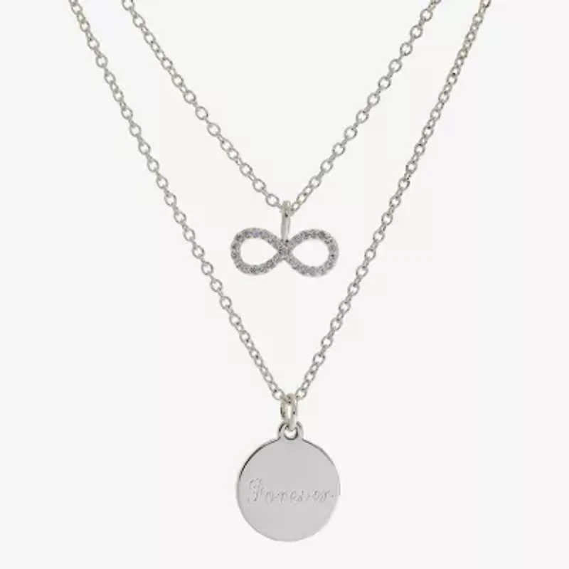 Sparkle Allure Womens Cubic Zirconia Infinity 2-pc. Necklace Set