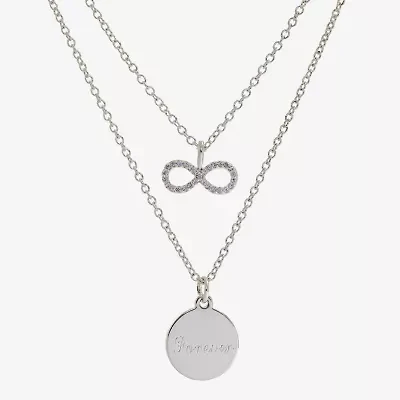 Sparkle Allure Womens Cubic Zirconia Infinity 2-pc. Necklace Set