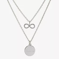 Sparkle Allure Womens Cubic Zirconia Infinity 2-pc. Necklace Set