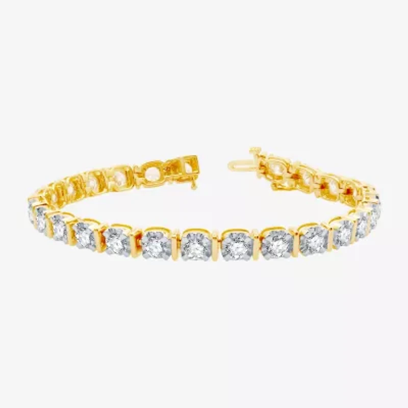 8 Ct.T.W. Womens Natural Diamond 10K Gold 7.5 Inch Tennis Bracelet