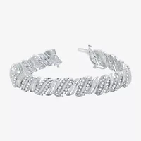 (H-I / I1) Womens 5 CT. T.W. Lab Grown Diamond 10K White Gold 7.5 Inch Tennis Bracelet