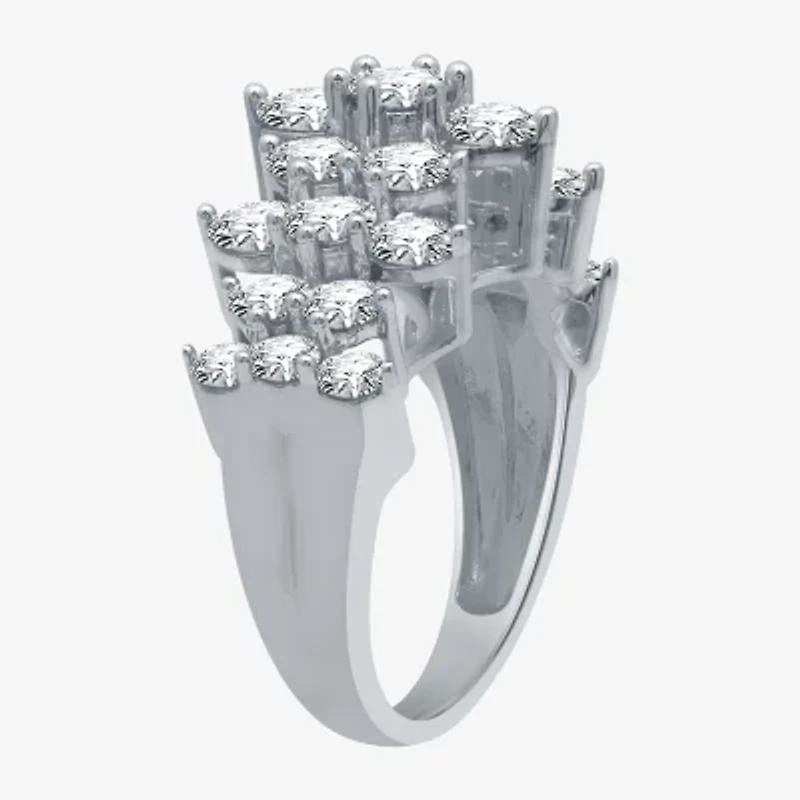 Womens 3 CT. T.W. Natural White Diamond 10K Gold Band