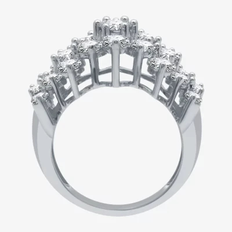 Womens CT. T.W. Natural White Diamond 10K Gold Band