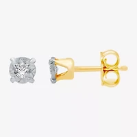 Diamond-Accent 10K Gold Stud Earrings