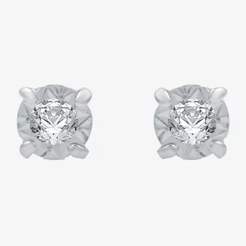 Diamond-Accent 10K Gold Stud Earrings