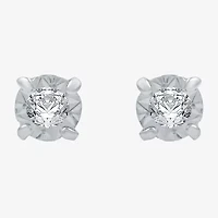 Diamond-Accent 10K Gold Stud Earrings