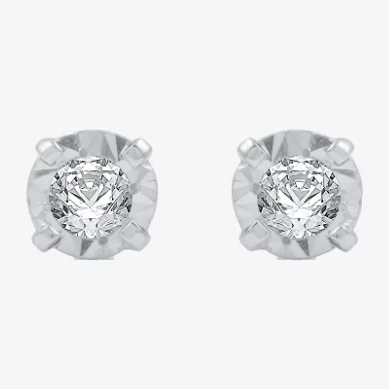 1/8 CT.T.W. Natural Diamond 10K Gold Stud Earrings