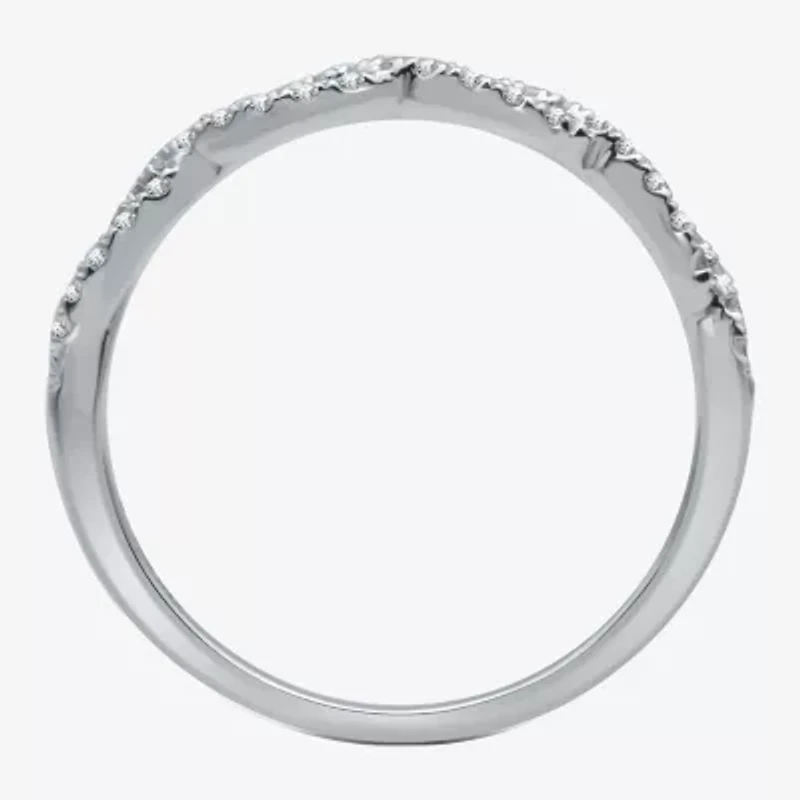 Signature By Modern Bride (H-I / I1) Womens 1 1/2 CT. T.W. Lab Grown White Diamond 10K Gold Cushion Side Stone Halo Bridal Set
