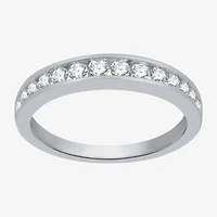 Deluxe Collection Womens 1/2 CT. T.W. Natural White Diamond 14K Gold Wedding Band