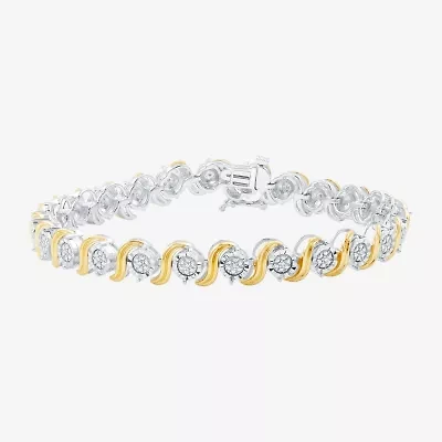 Womens 1/10 CT. T.W. Diamond Tennis Bracelet Sterling Silver or 14K Gold Over