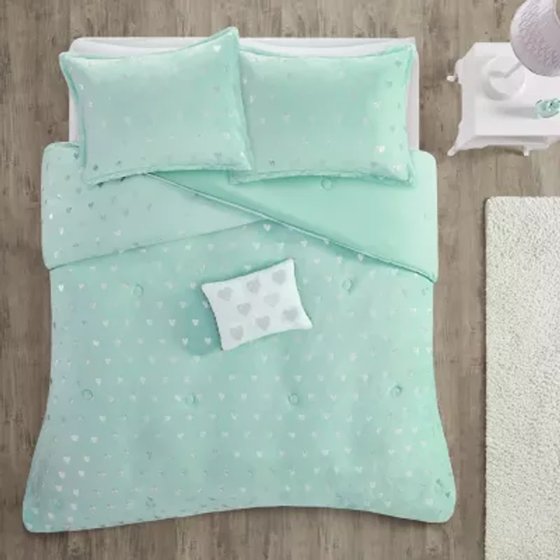 Intelligent Design Jenna Geometric Comforter Set with decorative pillow