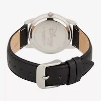 Disney Mickey Mouse Mens Black Leather Strap Watch Wds000403
