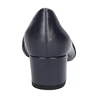Easy Street Millie Womens Pointed Closed Toe Block Heel Pumps