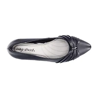 Easy Street Millie Womens Pointed Closed Toe Block Heel Pumps