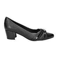Easy Street Millie Womens Pointed Closed Toe Block Heel Pumps