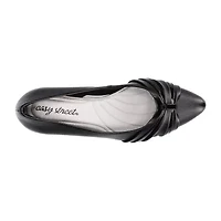 Easy Street Millie Womens Pointed Closed Toe Block Heel Pumps
