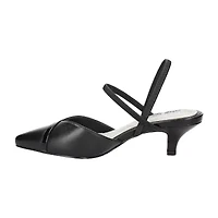Easy Street Unna Womens Round Kitten Heel Pumps