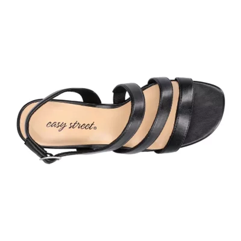 Easy Street Womens Como Heeled Sandals