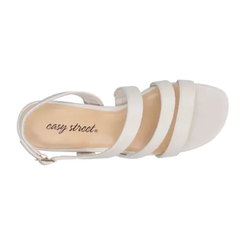 Easy Street Womens Como Heeled Sandals