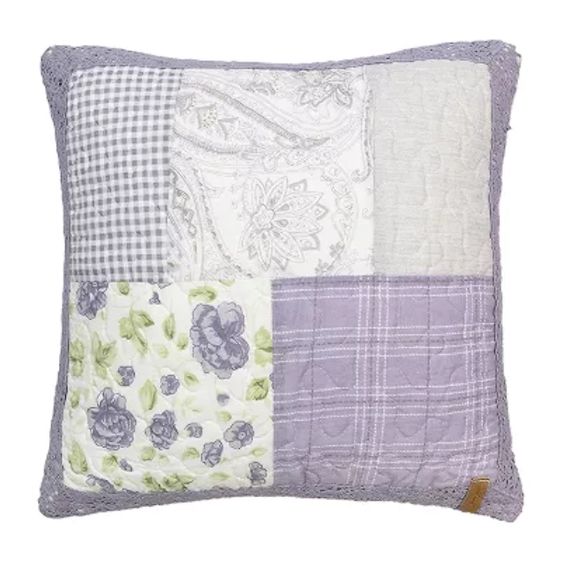 Donna Sharp Lavender Rose Square Throw Pillow