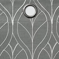 Fieldcrest Heritage Allegria Grommet Top Energy Saving Embroidered 100% Blackout Single Curtain Panel