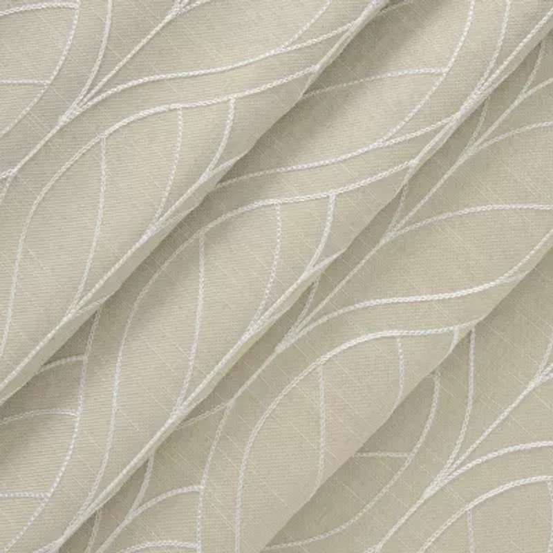 Fieldcrest Heritage Allegria Grommet Top Energy Saving Embroidered 100% Blackout Single Curtain Panel