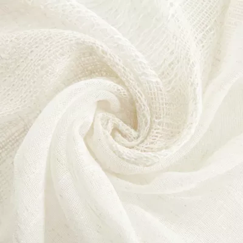 Madison Park Calista Rod Pocket Back Tab Sheer Set of 2 Curtain Panel