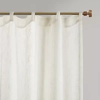 Madison Park Calista Rod Pocket Back Tab Sheer Set of 2 Curtain Panel