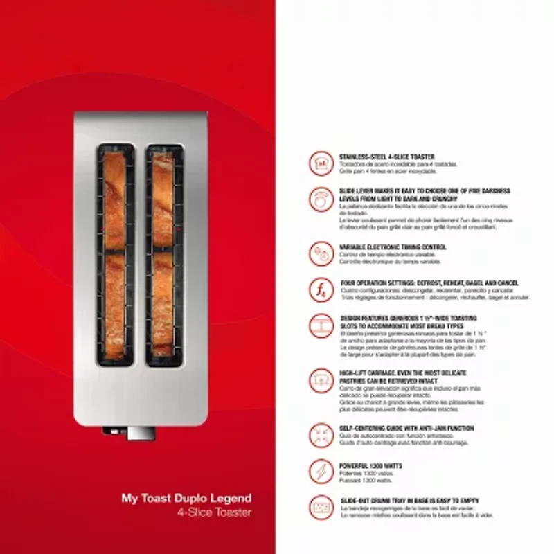 SOLAC My Toast Duplo Legend 4-Slice Toaster