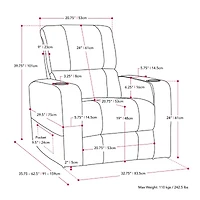 Corliving Oren Track-Arm Recliner