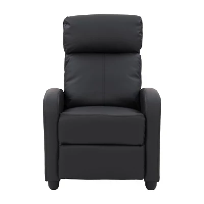 Corliving Oren Curved Slope-Arm Recliner