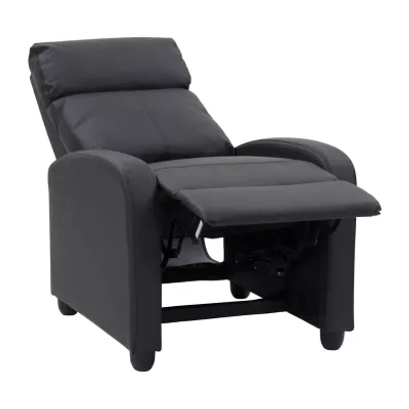 Corliving Oren Curved Slope-Arm Recliner