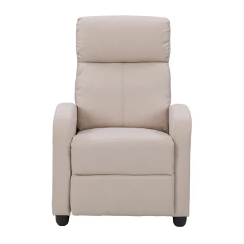 Corliving Oren Curved Slope-Arm Recliner