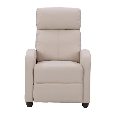 Corliving Oren Curved Slope-Arm Recliner