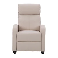 Corliving Oren Curved Slope-Arm Recliner