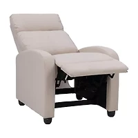 Corliving Oren Curved Slope-Arm Recliner