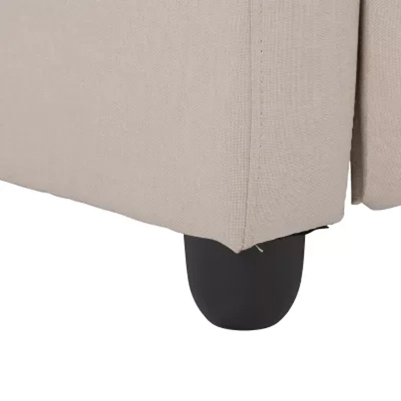 Corliving Oren Curved Slope-Arm Recliner