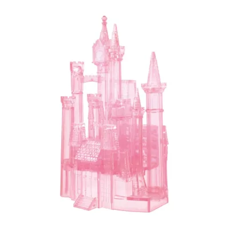 Bepuzzled 3d Crystal Disney Cinderella'S Castle (Pink): 71 Pcs Cinderella Princess Puzzle
