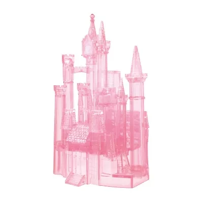 Bepuzzled 3d Crystal Disney Cinderella'S Castle (Pink): 71 Pcs Cinderella Princess Puzzle