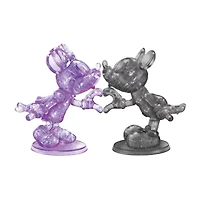Bepuzzled 3d Crystal Disney Minnie & Mickey (Black/Purple): 68 Pcs Mickey Mouse Minnie Mouse Puzzle