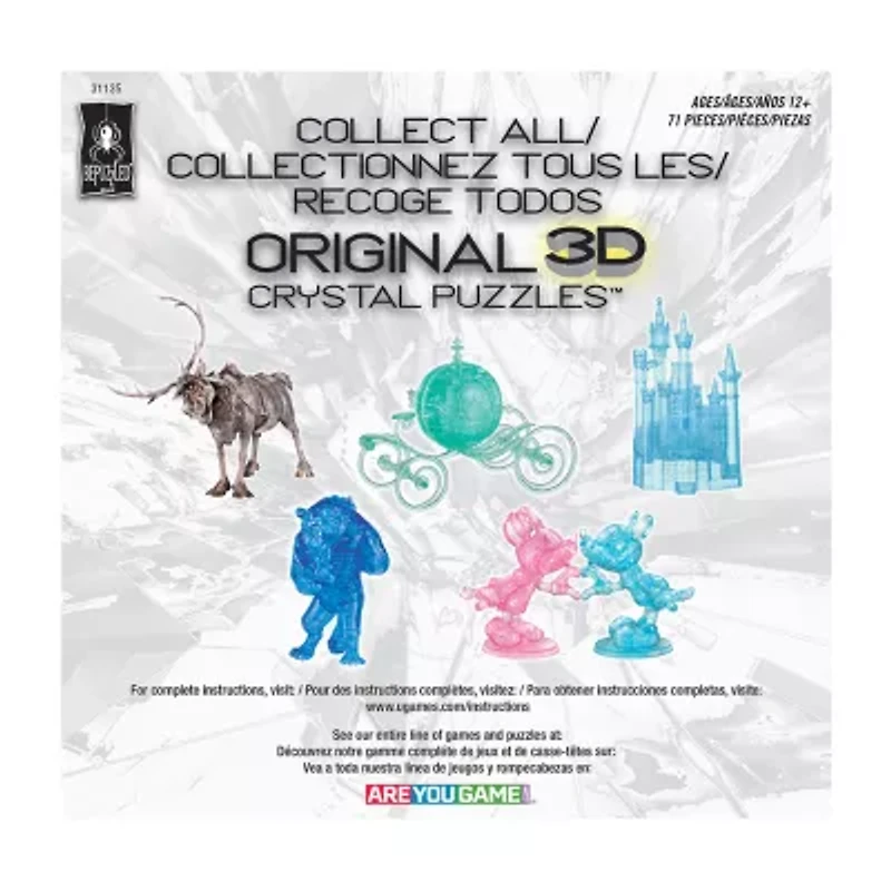 Bepuzzled 3d Crystal Disney Cinderella'S Carriage (Clear): 71 Pcs Cinderella Princess Puzzle