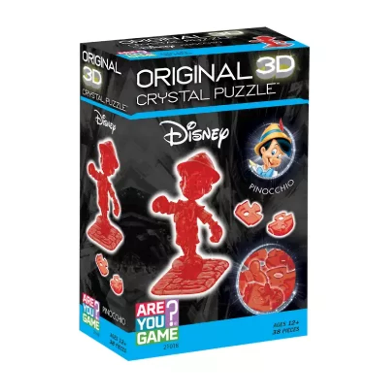 Areyougame.Com Areyougame.Com 3d Crystal Disney Pinocchio (Red): 38 Pcs Puzzle