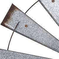 Glitzhome Farmhouse Half Wind Spinner Metal Wall Art