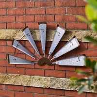 Glitzhome Farmhouse Half Wind Spinner Metal Wall Art