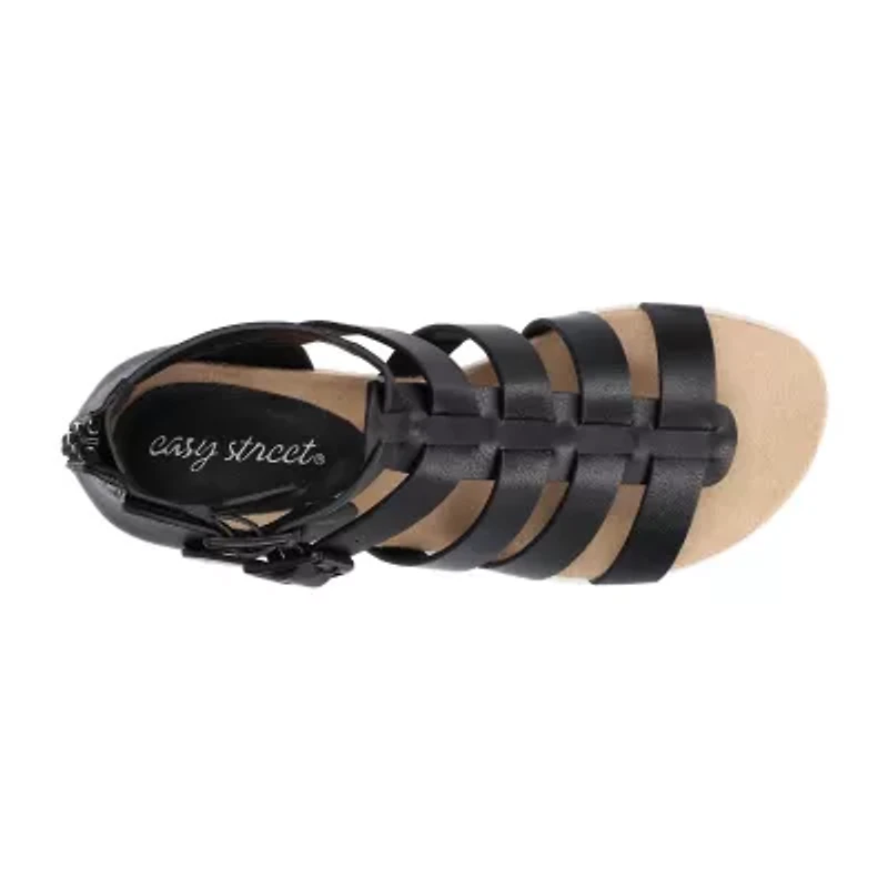 Easy Street Womens Simone Wedge Sandals