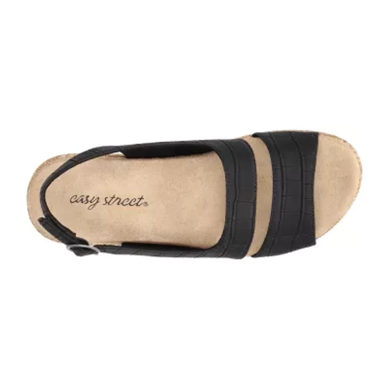 Easy Street Womens Gannett Wedge Sandals